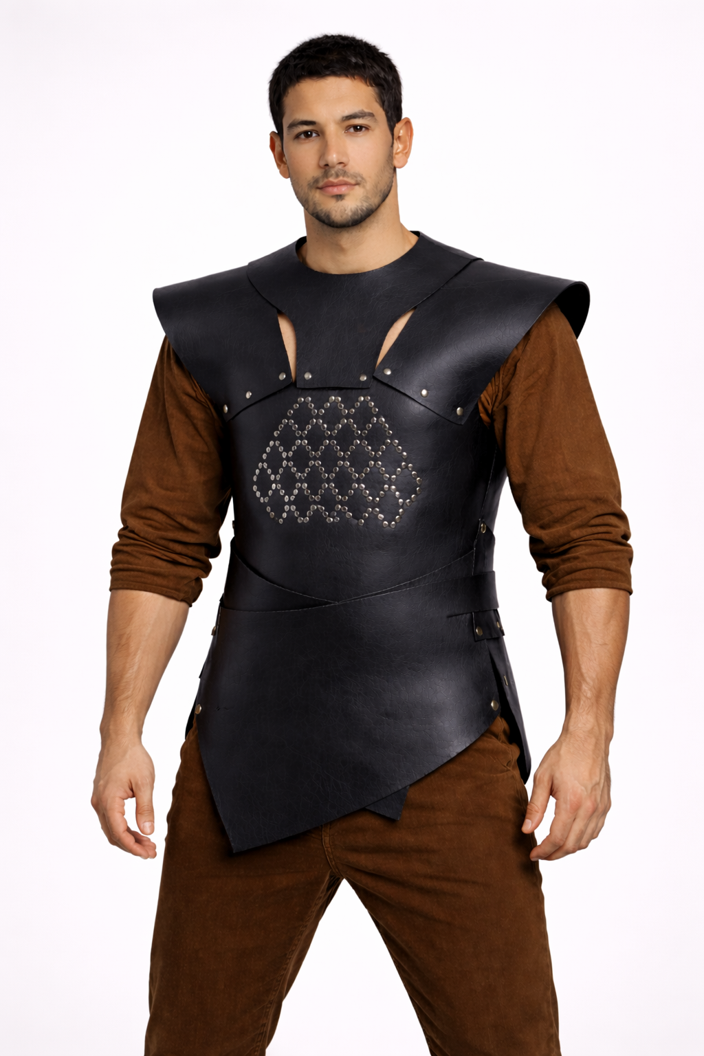 Men's Black Genuine Leather Unsullied Grey Worm Armor - Game of Thrones Inspired LARP & Cosplay Costume - Luxurena Leather