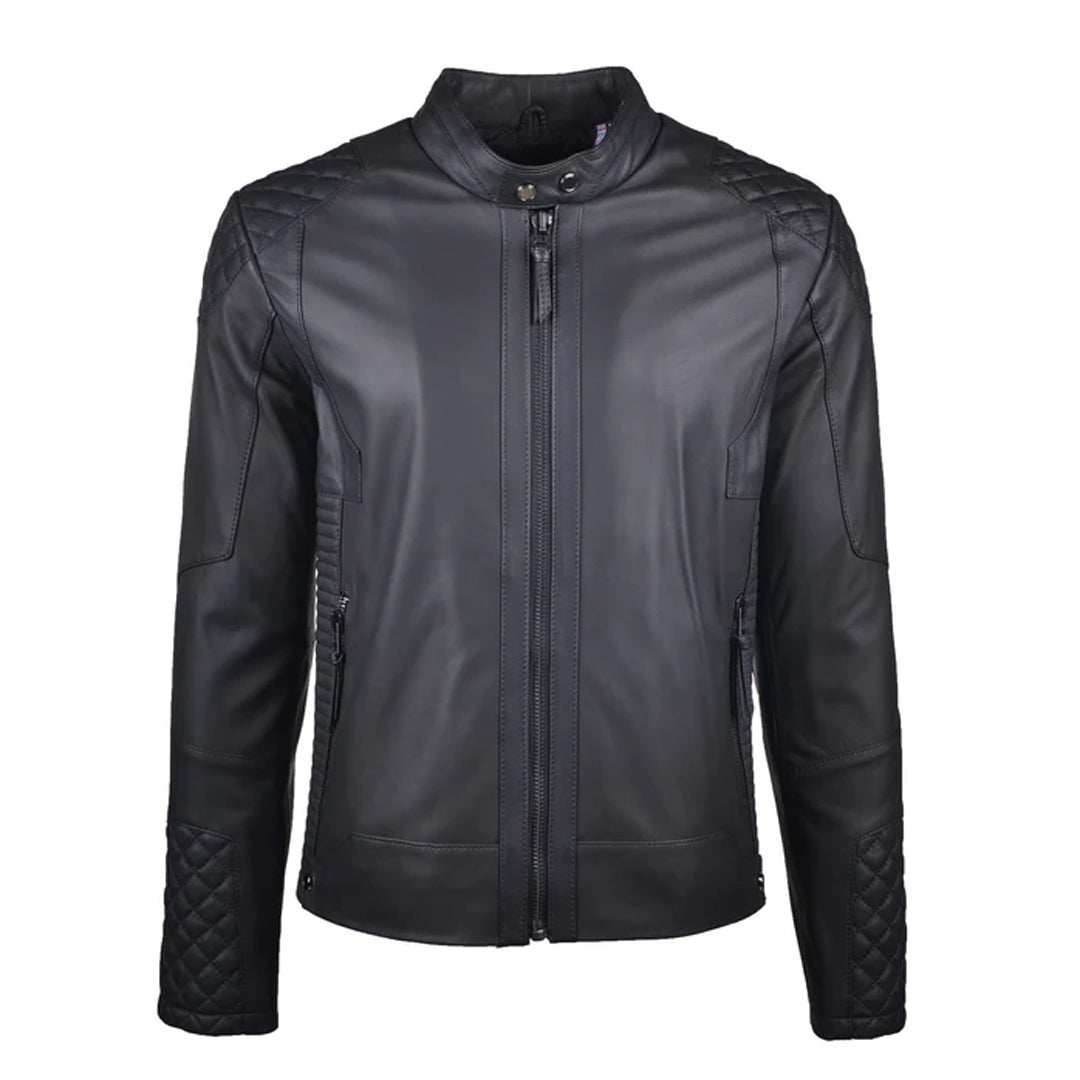 Men`s Black Fitted Leather Jacket
