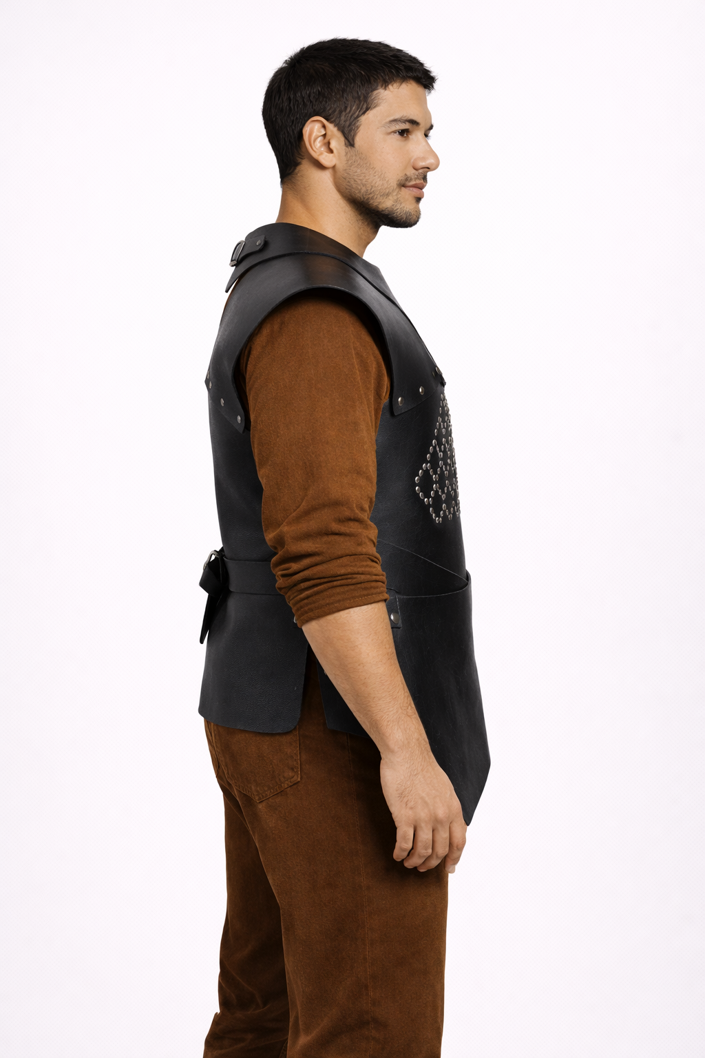 Men's Black Genuine Leather Unsullied Grey Worm Armor - Game of Thrones Inspired LARP & Cosplay Costume - Luxurena Leather