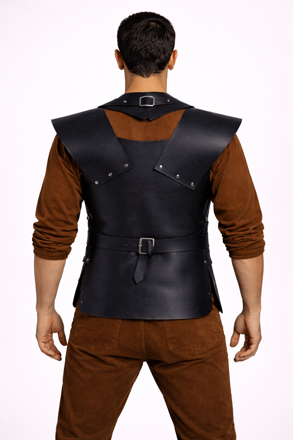 Men's Black Genuine Leather Unsullied Grey Worm Armor - Game of Thrones Inspired LARP & Cosplay Costume - Luxurena Leather