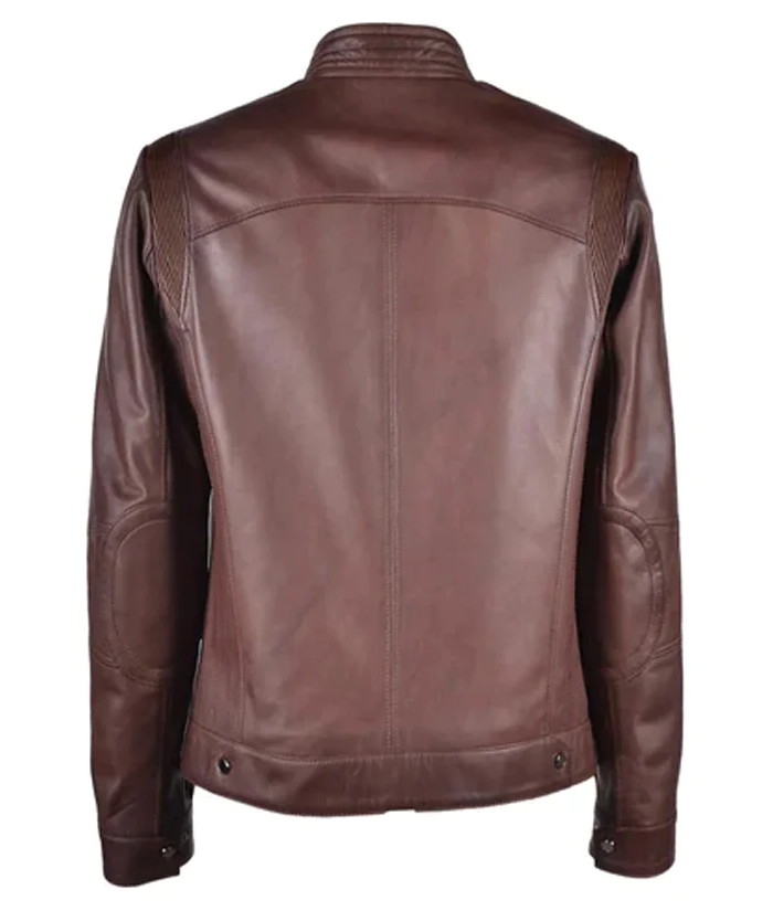 Men's Wax Brown Leather Jacket