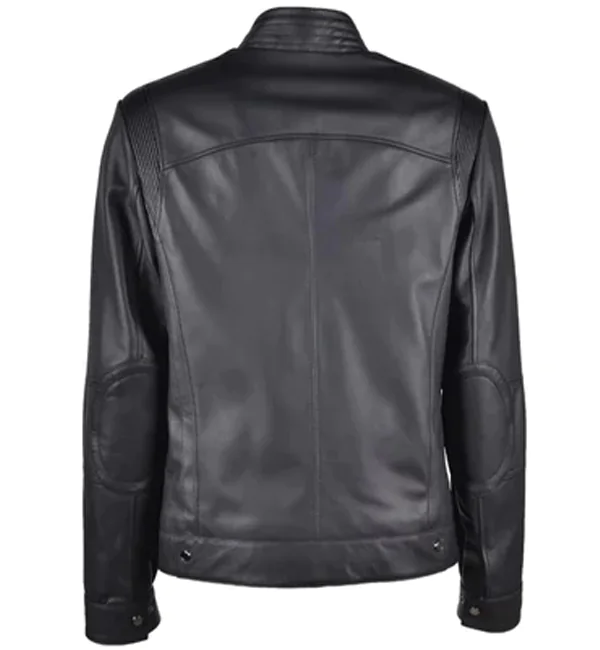 Men's Casual Fit Black Leather Jacket