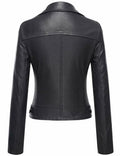 Retro Cafe Racer Women's Black Biker jacket - Luxurena Leather