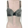 Spike Rivet Tassels Punk Bra Studded Crop Top Leather Bras Sexy Stylish - Luxurena Leather