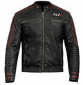 MASS EFFECT 3 - MOTORCYCLE REAL LEATHER BIKER JACKET - Luxurena Leather