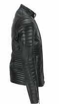 Slim fit Motorcycle Men's Rider Genuine Leather Biker Jacket - Luxurena Leather