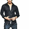Leather Shirt Basic Vintage Jacket Biker Slim Fit - Luxurena Leather