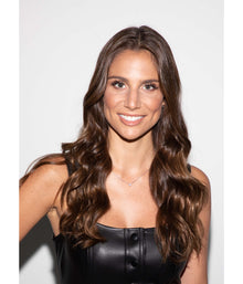 Genuine Leather Celebrity Lucia Villalon Black Dress - Luxurena Leather