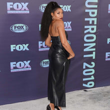 Genuine Leather Celebrity Taraji P. Henson Black Dress - Luxurena Leather