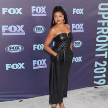 Genuine Leather Celebrity Taraji P. Henson Black Dress - Luxurena Leather