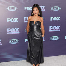 Genuine Leather Celebrity Taraji P. Henson Black Dress - Luxurena Leather