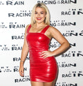 Genuine Leather Celebrity Tallia Storm Red Dress - Luxurena Leather