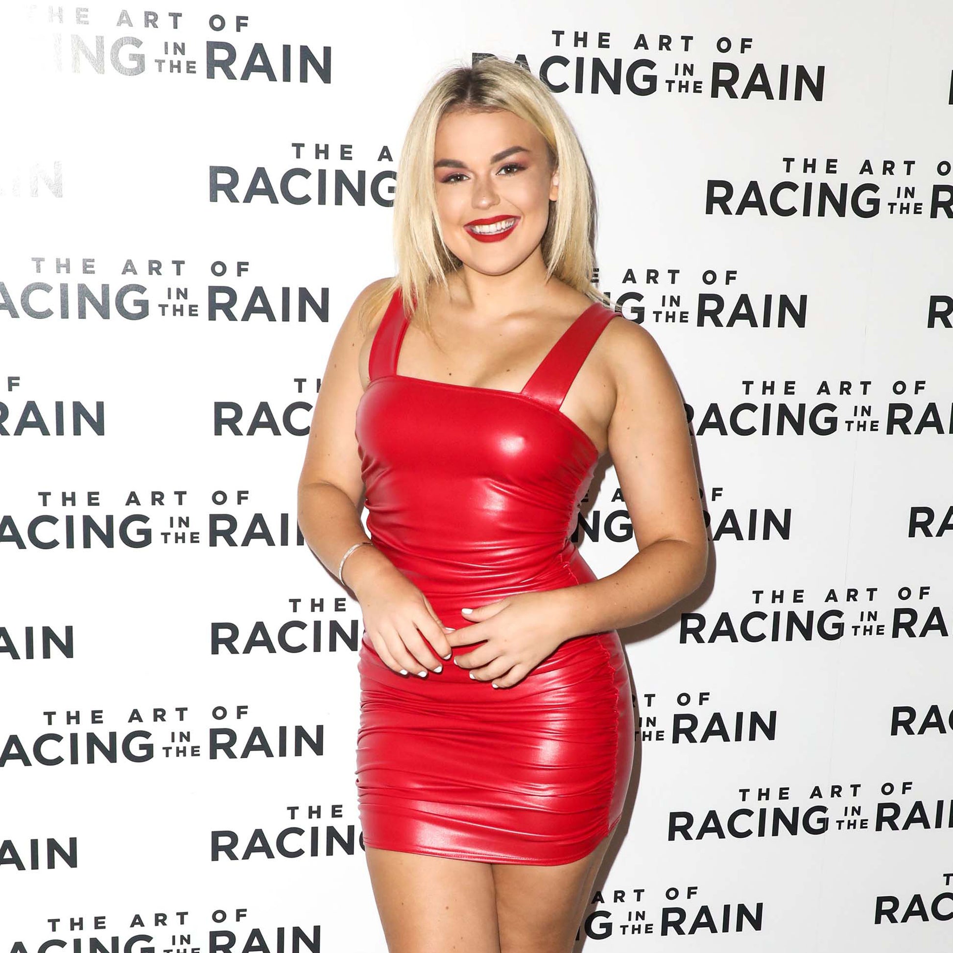 Genuine Leather Celebrity Tallia Storm Red Dress - Luxurena Leather