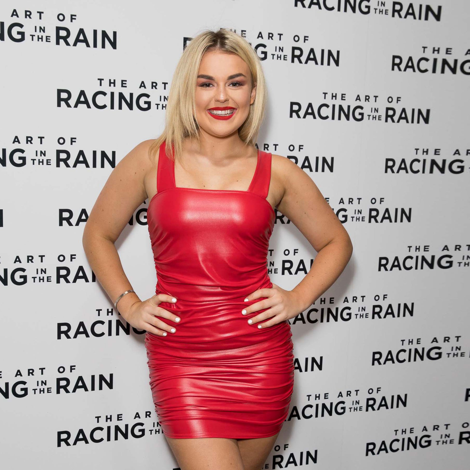 Genuine Leather Celebrity Tallia Storm Red Dress - Luxurena Leather