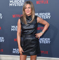 Genuine Leather Celebrity Jennifer Aniston Black Dress - Luxurena Leather