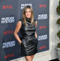 Genuine Leather Celebrity Jennifer Aniston Black Dress - Luxurena Leather