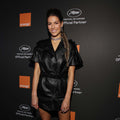 Genuine Leather Celebrity Laury Thilleman Black Dress - Luxurena Leather