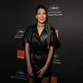 Genuine Leather Celebrity Laury Thilleman Black Dress - Luxurena Leather