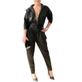 Genuine Leather Celebrity Lindsey Vonn Black Dress - Luxurena Leather