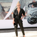 Genuine Leather Celebrity Lindsey Vonn Black Dress - Luxurena Leather