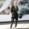 Genuine Leather Celebrity Lindsey Vonn Black Dress - Luxurena Leather