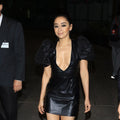 Genuine Leather Celebrity Aimee Garcia Black Dress - Luxurena Leather