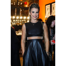 Genuine Leather Celebrity Vogue Williams Black Dress