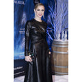 Genuine Leather Celebrity Marta Hazas Black Dress - Luxurena Leather