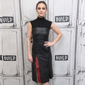 Genuine Leather Celebrity Sophie Skelton Black Dress - Luxurena Leather