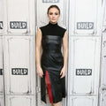 Genuine Leather Celebrity Sophie Skelton Black Dress - Luxurena Leather