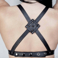 Ladies FULL STUD Real Leather Women's Push Up Bra-Luxurena Leather