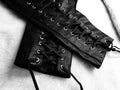 Spring Slim Fit Skinny Lace Up Punk Pants New Women Trousers Sexy Real Leather Pants - Luxurena Leather