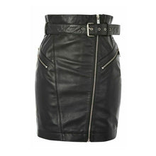 Women's Butter Soft Woman Leather Mini Skirt & Belted Zip – Luxurena ...