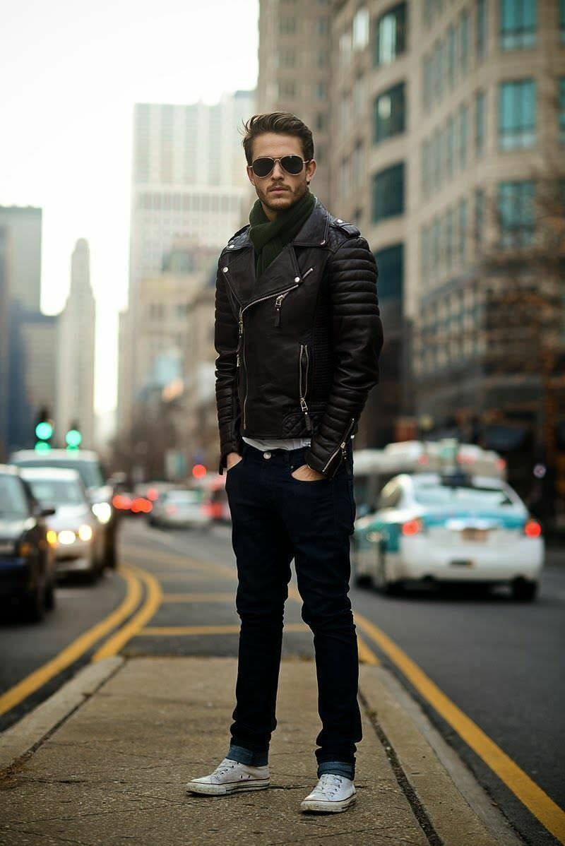Mens Diamond Quilted Slim Fit Kay Michael Black Leather Biker Jacket - Luxurena Leather