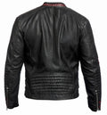 Mens N7 Mass Effect 3 Commander Shepard Motorcycle Black Leather Biker Jacket - LuxurenaMall