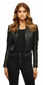 Women's Crop Moto Bolero Leather Shrug Biker Jacket