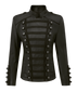 Women's Olivia Palermo Napoleon Military Black Leather Jacket