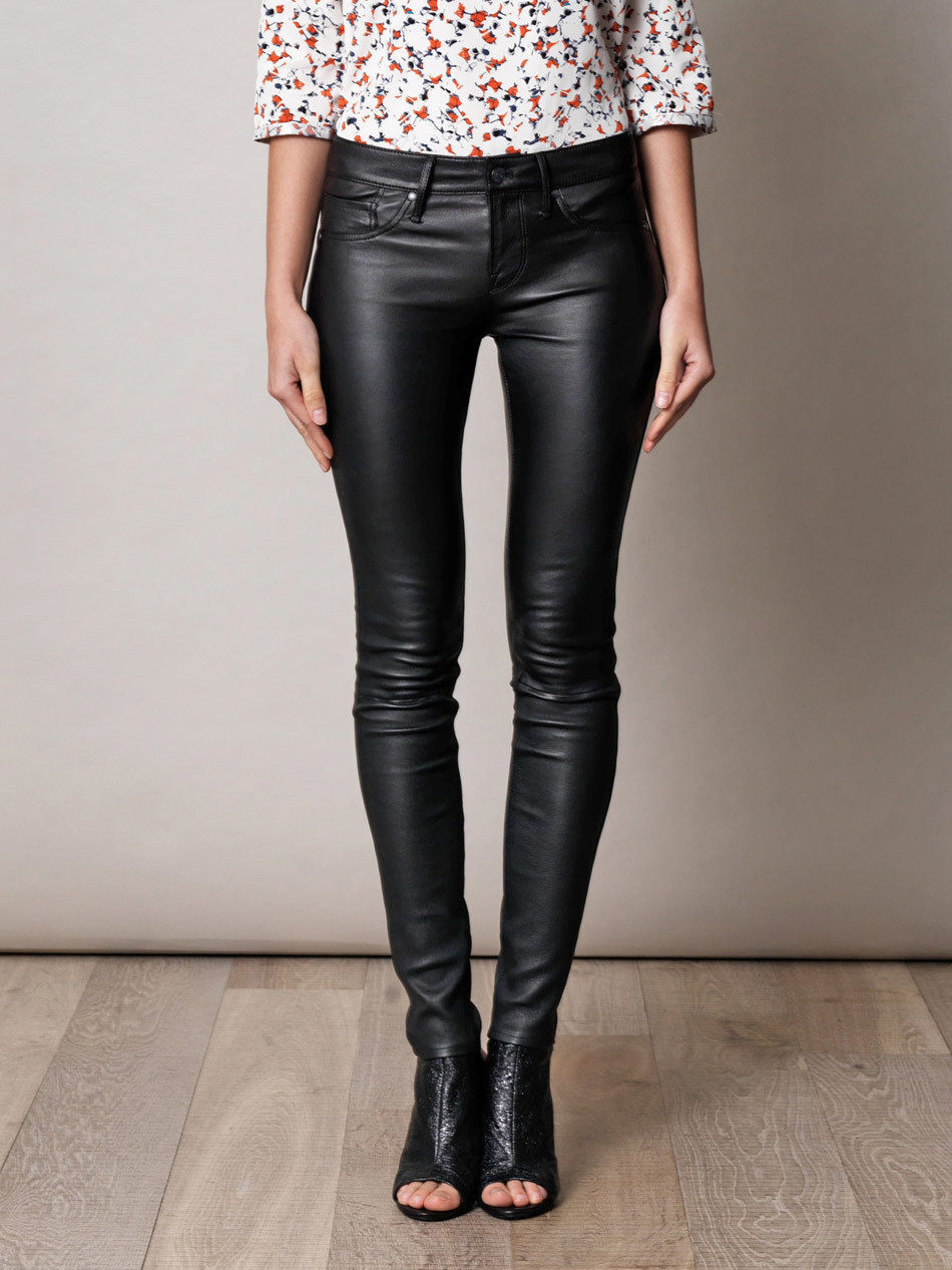 Leather Pants Size Women Women's Pant Leggings High Leg Skinny Trousers Black