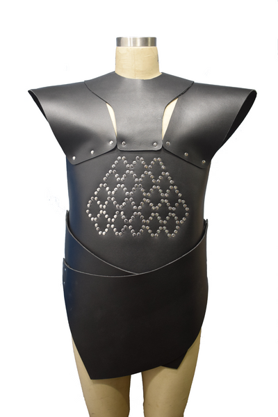 Men's Real leather Game of Thrones Unsullied grey worm theatrical Armor LARP SCA Halloween Costume Men's Armor protected Shield for cosplay larp