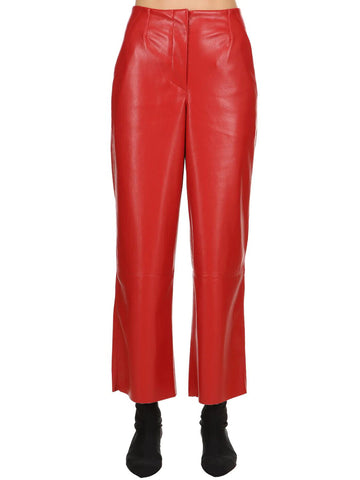 Pants Leather Jeans Leggings Skinny High Women Trouser Push Butt Waist Red