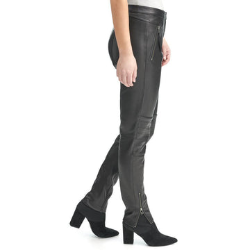 Leather Pants Size Women Women's Pant Leggings High Leg Skinny Trousers Black