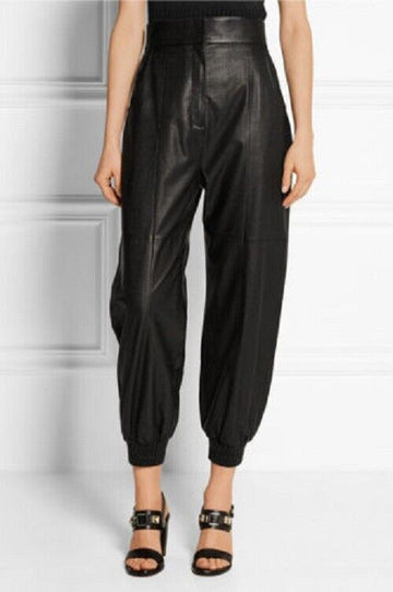 Leather Pants Size Women Women's Pant Leggings High Leg Skinny Trousers Black