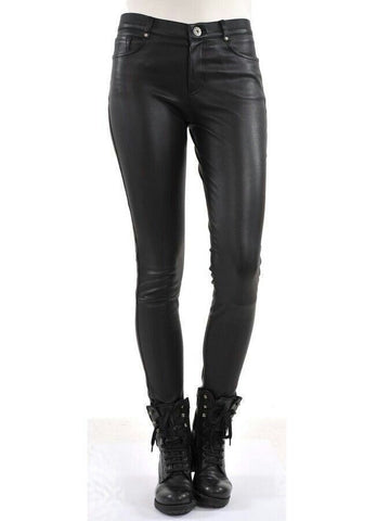 Leather Pants Leggings Skinny Stretch High Waist Women Trousers Womens Black