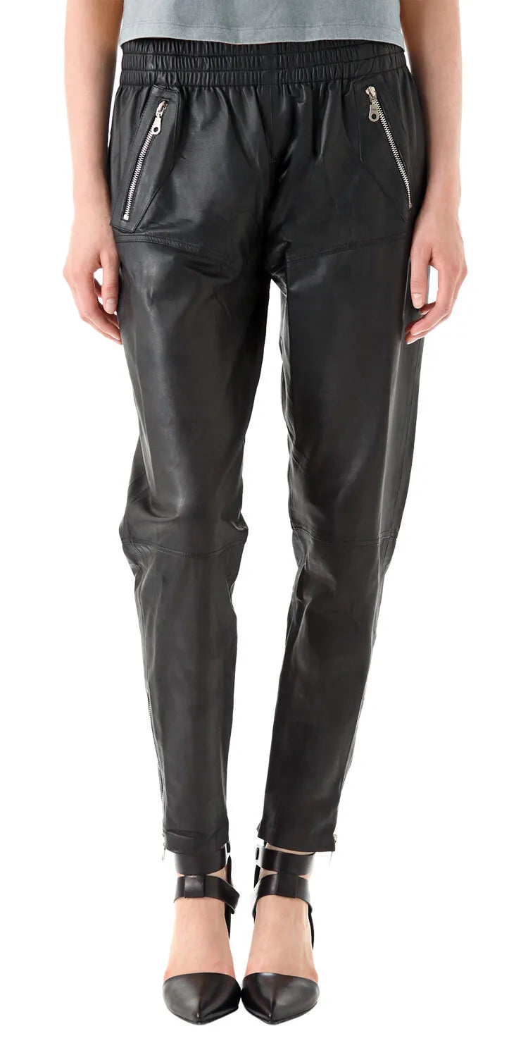Leather Pants Size Women Women's Pant Leggings High Leg Skinny Trousers Black