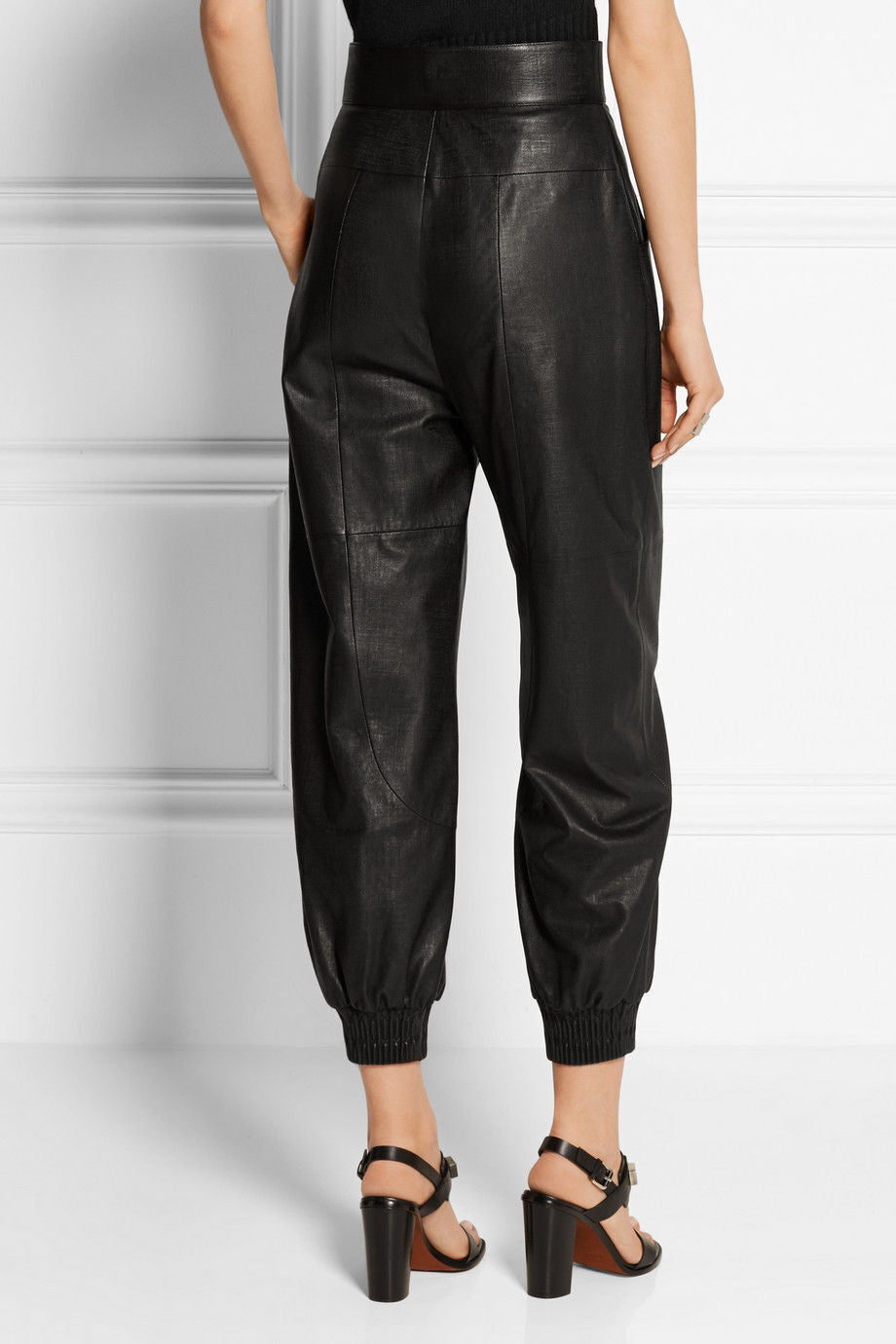 Leather Pants Size Women Women's Pant Leggings High Leg Skinny Trousers Black