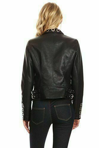 Zayn Leather Women's Handmade Fashion Studded Punk Style Black Leather Jacket - Luxurena Leather